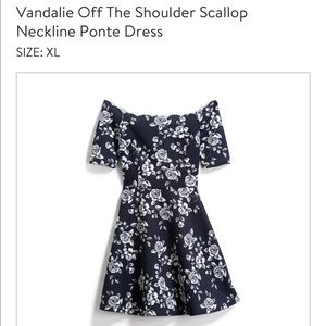 Off the Shoulder Scalloped Top Dress